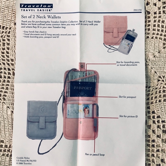 His and Her Pair of Neck Wallets by Travelon - Picture 2 of 4